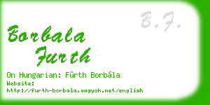 borbala furth business card